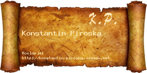 Konstantin Piroska névjegykártya